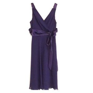 Evan Picone purple chiffon cocktail dress